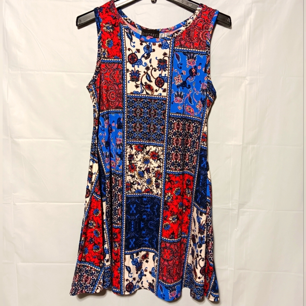 Discreet EUC Junior's Tank Dress A-line Skirt, Size Large, Seriously Soft!